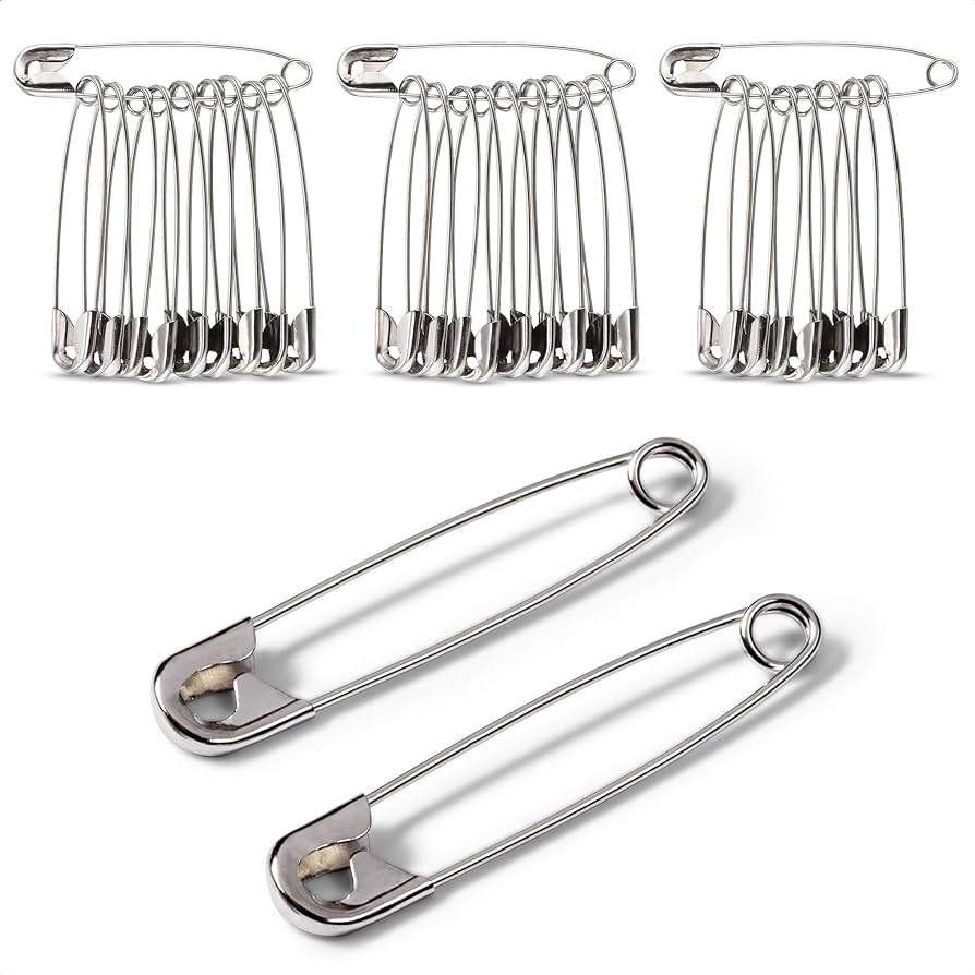 Safety Pins 12 various sizes