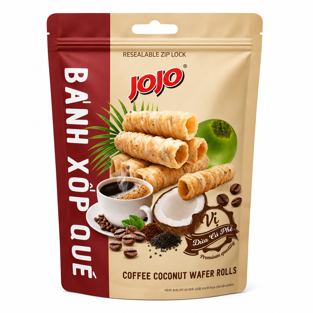 Buy Coffee Coconut Wafer Rolls online in the UK - JOJO | Snacks Biscuits from Al