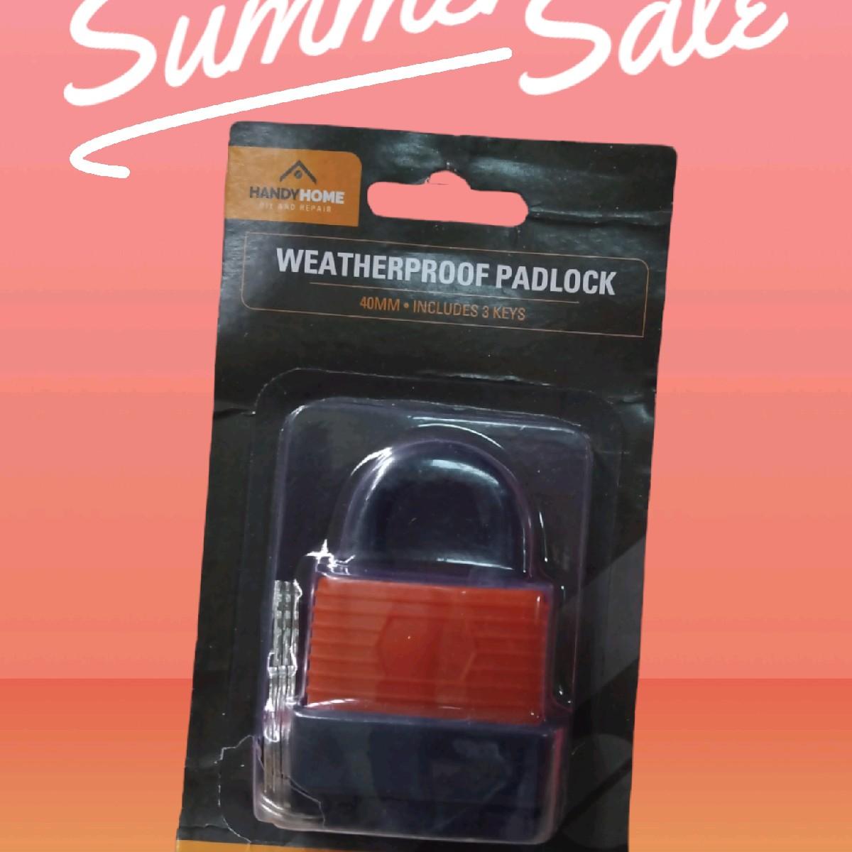 Handyhome weatherproof padlock 40mm with 3 keys