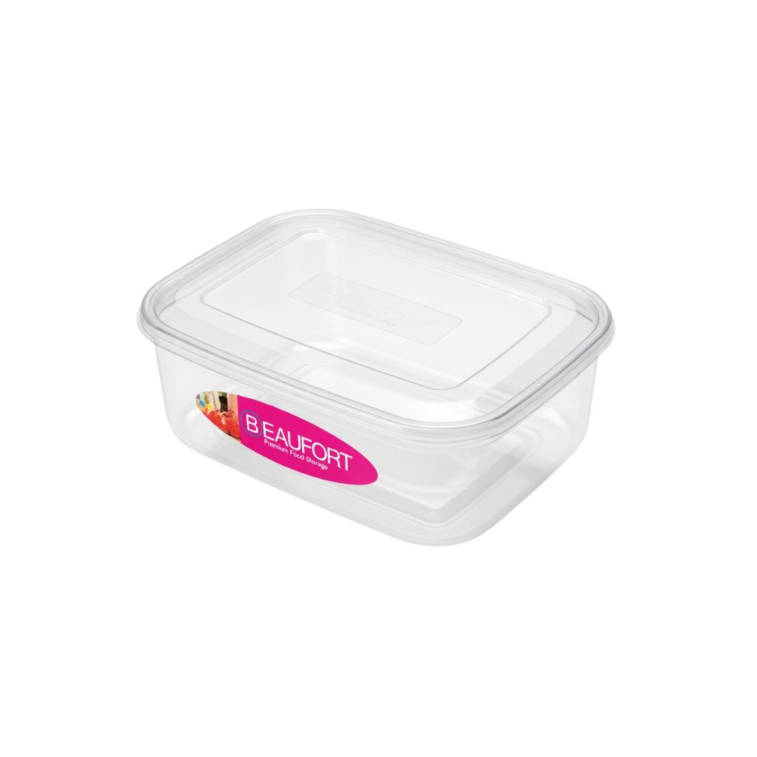 Beaufort Rectangular Food Container 1L, 3L, 4.5L Clear Airtight Kitchen Storage Utensils