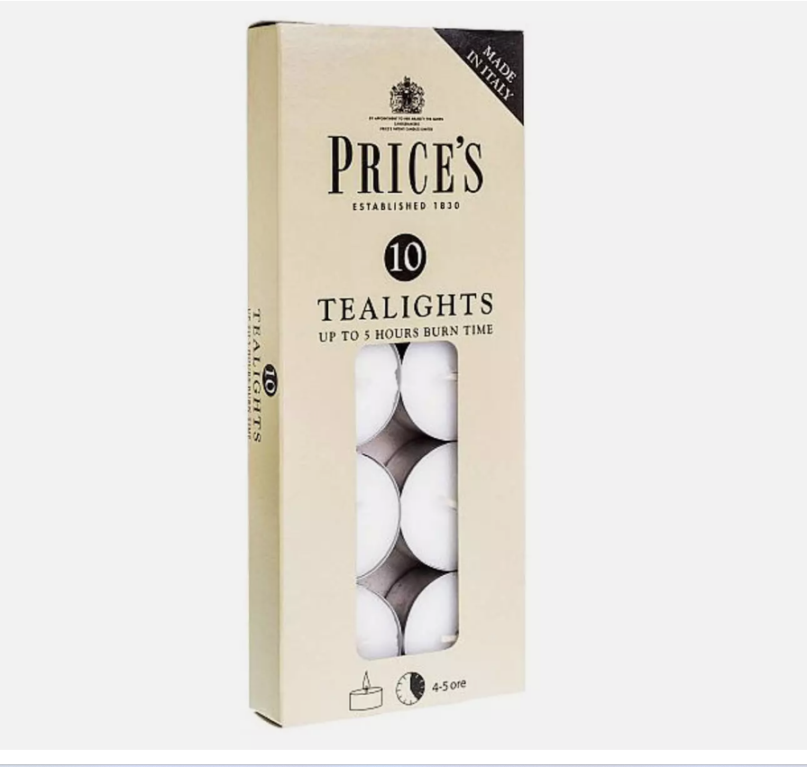 Price's 10 Tealights Candles Decor Set Decor Set