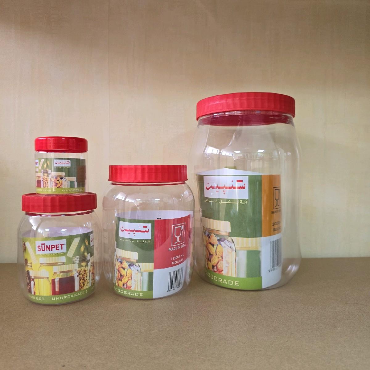 Plastic Storage Sunpet Jars for Food & Spice From 50ml-6000ml