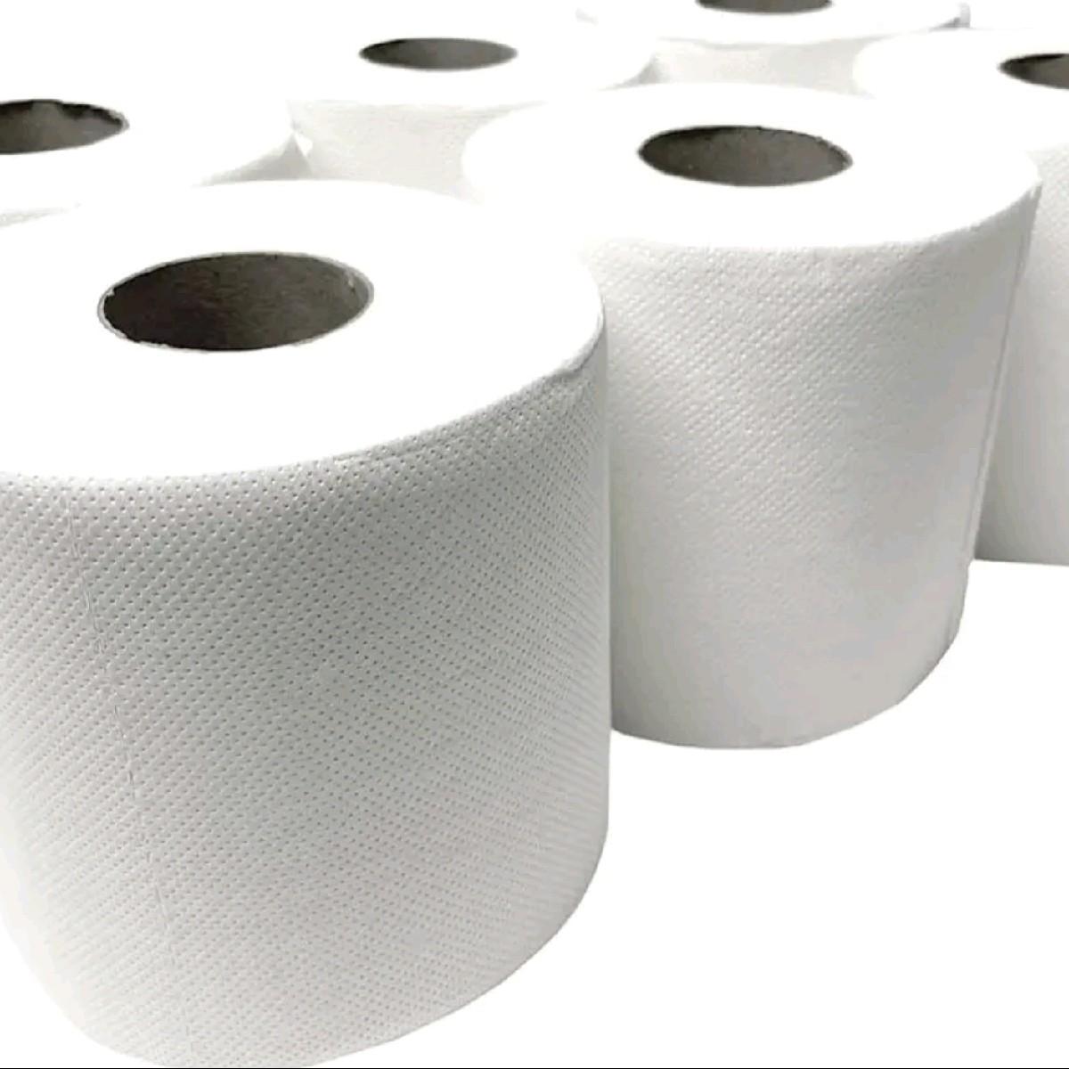 6 PCs Active white tissues roll (2 Ply) Pack Toilet Industrial Sheet
