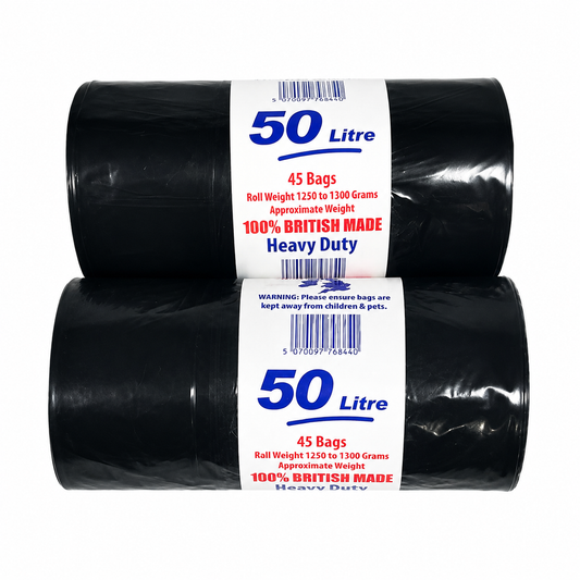 50 Heavy Duty Black Refuse Sacks