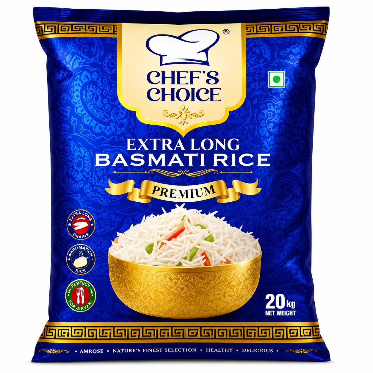 Buy Chef's Choice Extra Long Basmati Rice 20kg online in the UK | Rice and flour