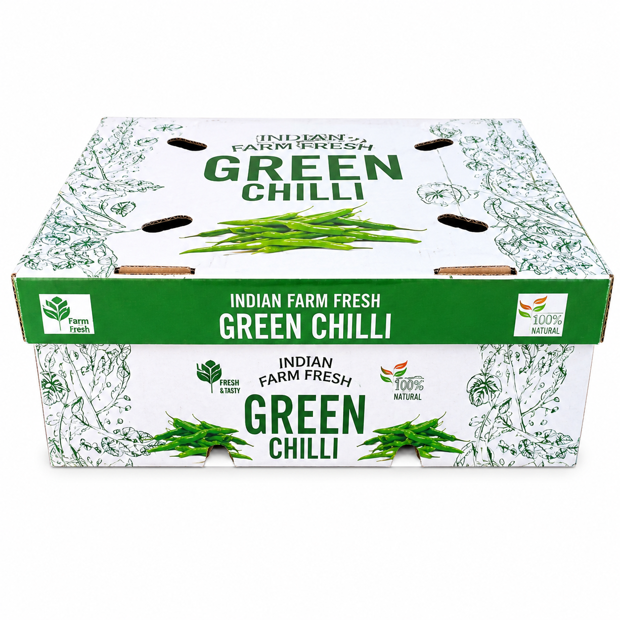 Buy Green Chillies Box online in the UK - veg | BOX Vegetables from Al Haayaat
