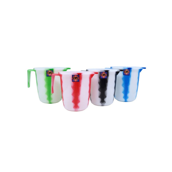 AH Tie Dye Design 1.5 Litre Plastic Water Jug with Handle and Spout Kitchen Plastic Mugs for Bathroom, Hair Washing Jug (Assorted Colours) Drinkware Pour