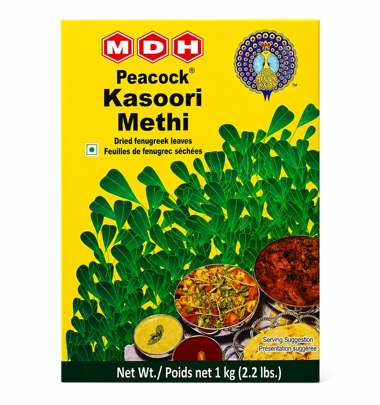 Buy Mdh Peacock Kasoori Methi 1kg online in the UK | Spices from Al Haayaat