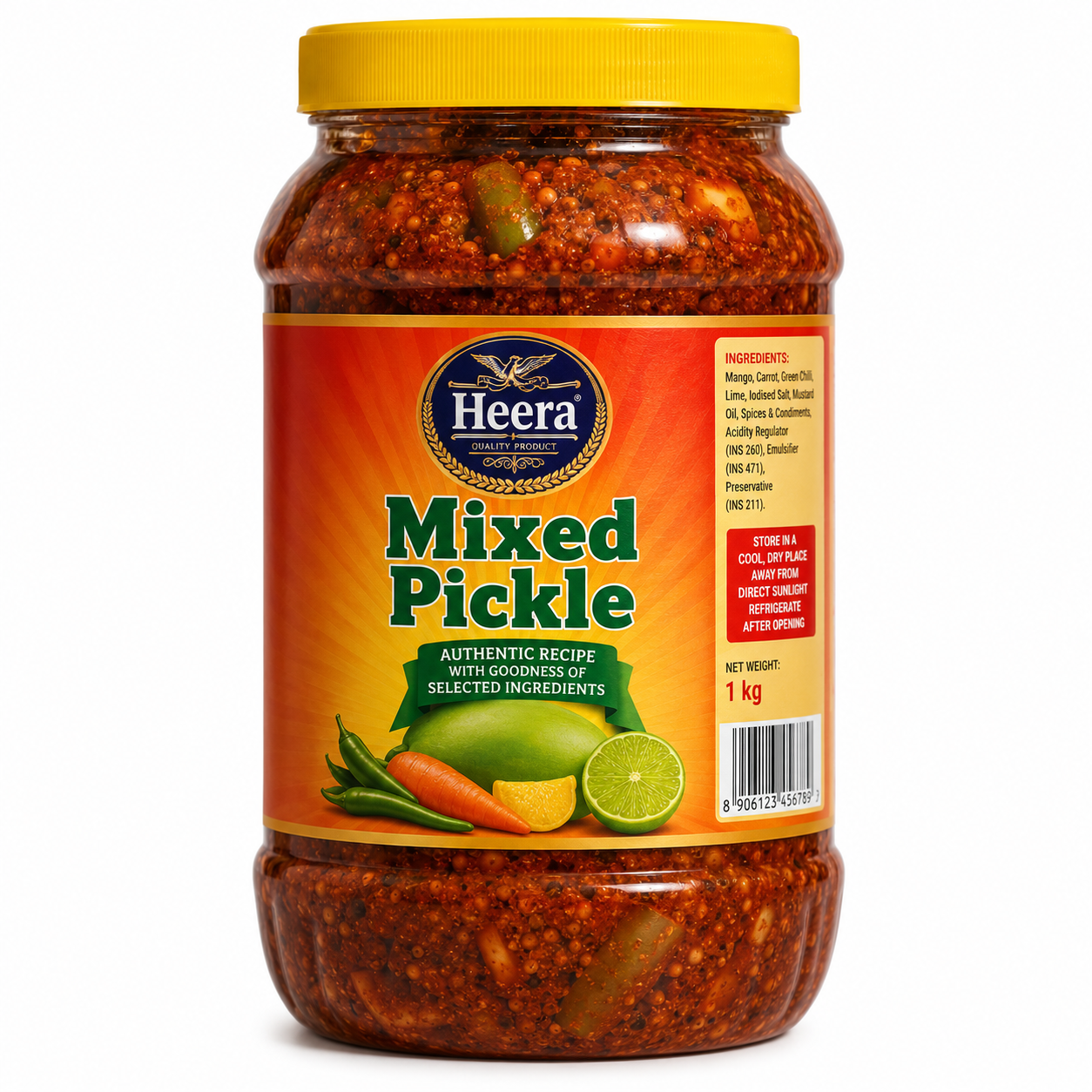 Buy Mixed Pickle (4x4kg) Heera online in the UK | Pickle from Al Haayaat