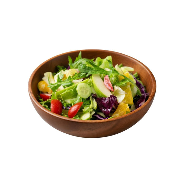 Apollo Woven Wood Bowl 20 cm Lightweight Sturdy Tableware Aesthetic X 1