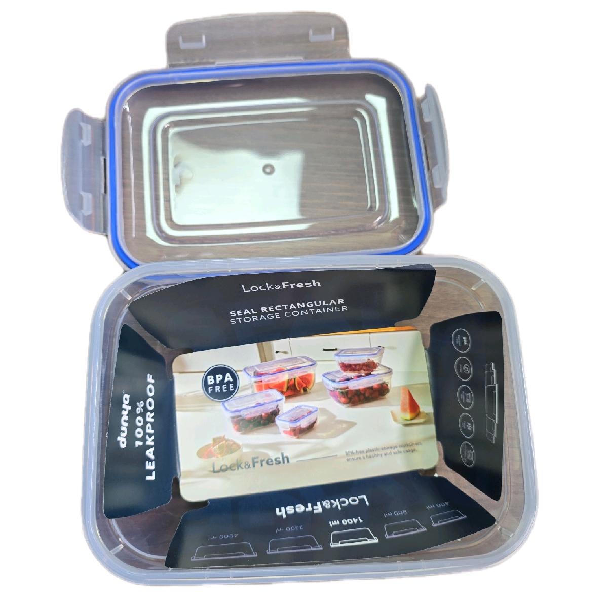 AH 1400ML Seal Rectangular Storage Container for Kitchen Utensils