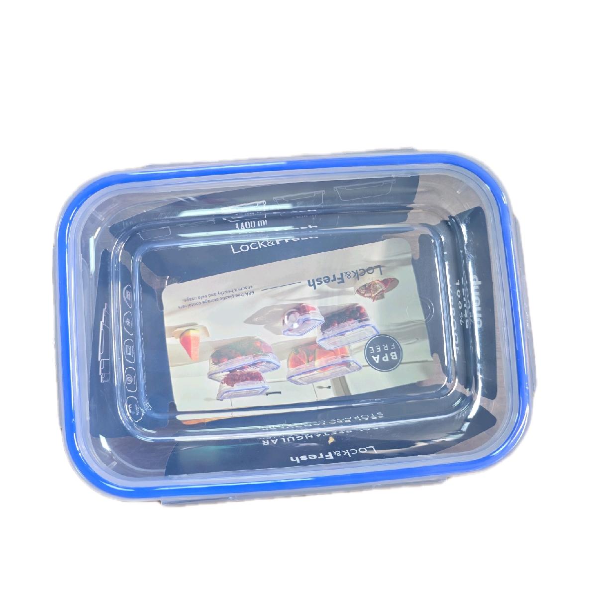 AH 1400ML Seal Rectangular Storage Container for Kitchen Utensils