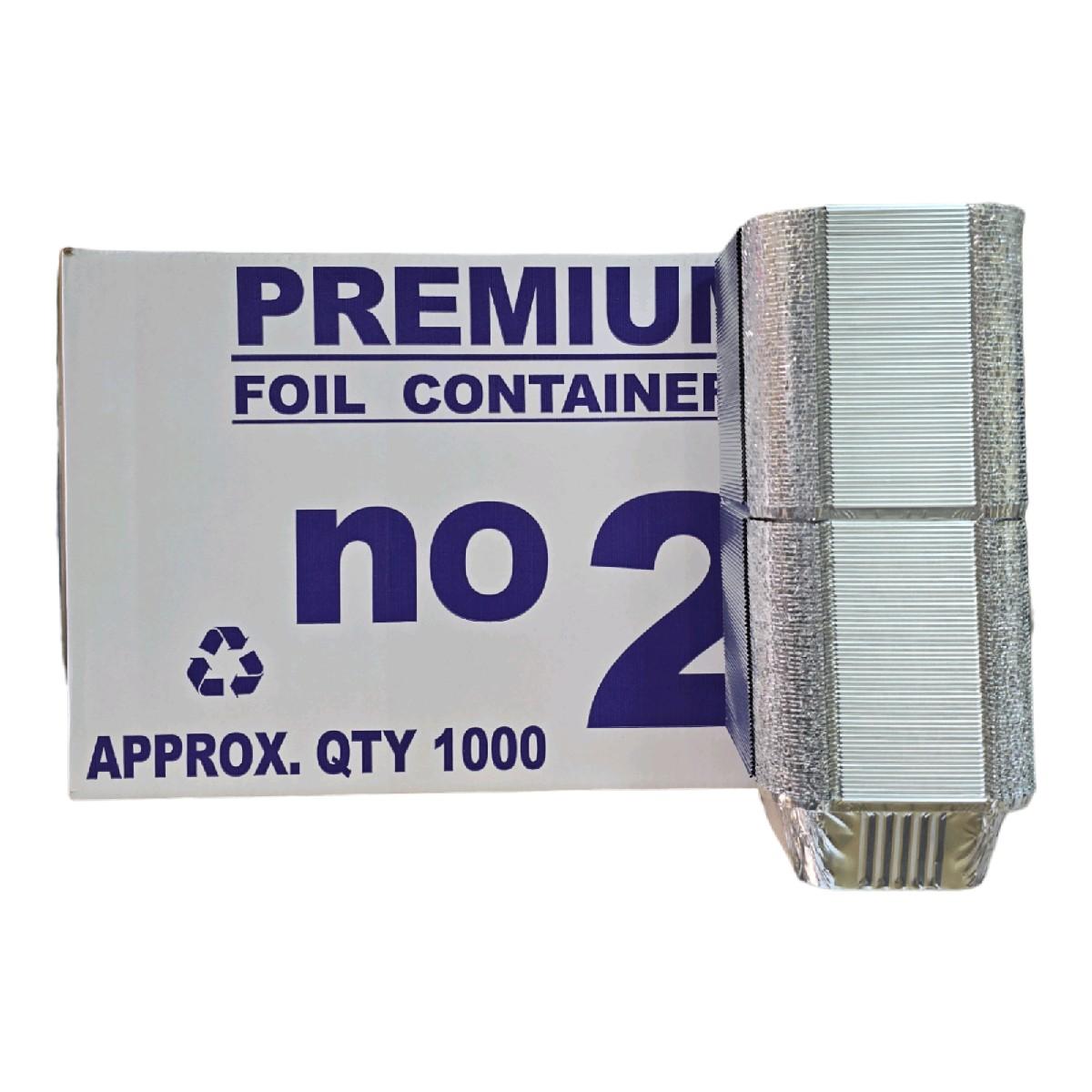 Foil Aluminium Container with lids size - no2, no6a Disposable