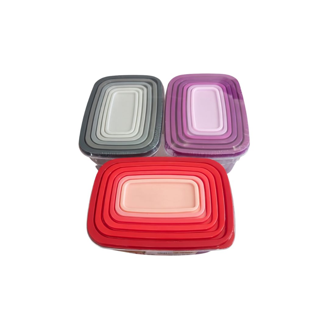 Premium Emerald Nesting Storage Containers Set - 6 Sizes (0.25L, 0.45L, 0.80L, 1.35L, 2.10L, 3.30L) Dishwasher, Microwave, and Freezer Safe