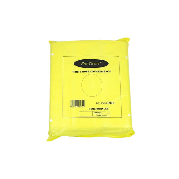 Hi-Thene White HDPE Counter Bags – 10 x 12