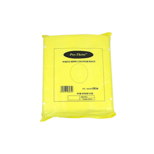 Hi-Thene White HDPE Counter Bags – 8 x 10