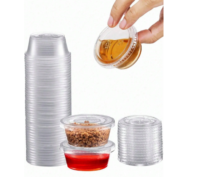 2oz Majestic plastic Cup containers with lids 1000 Cups