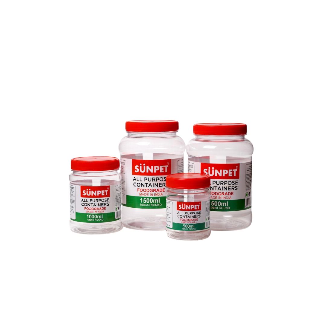 Sunpet Food Storage Containers Round 100/500/1000/1500ml Kitchen Utensils